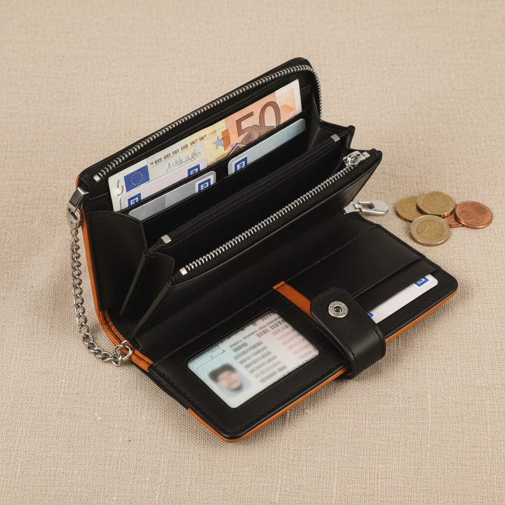 Carteira de couro Roque