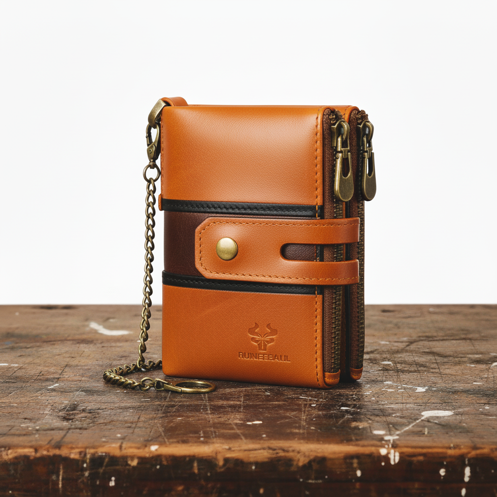 Carteira de couro Roque