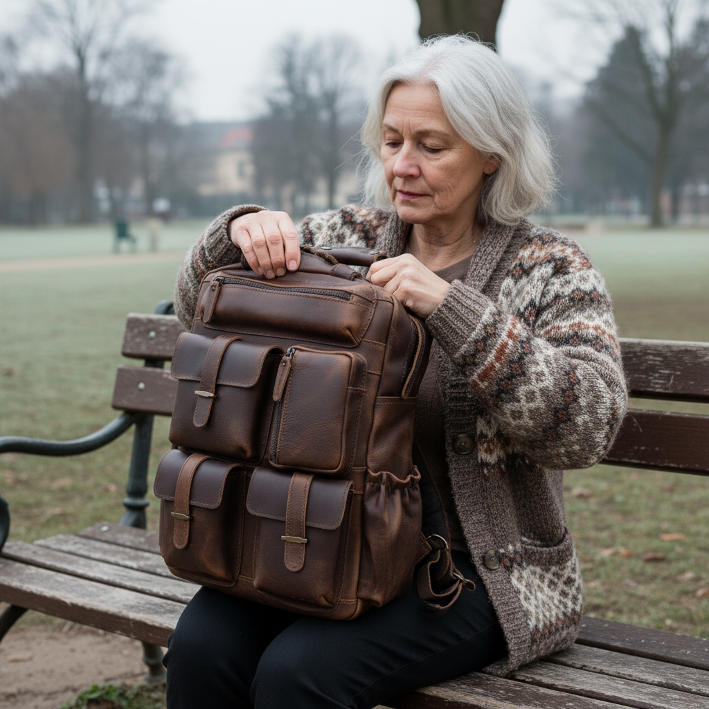 Ruben Mochila de couro