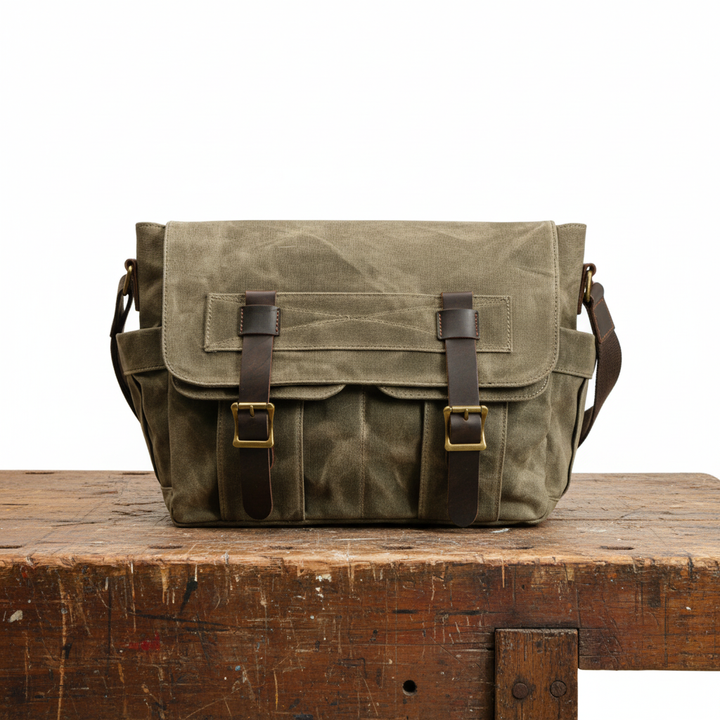 Bolsa de ombro em couro Lester Leather