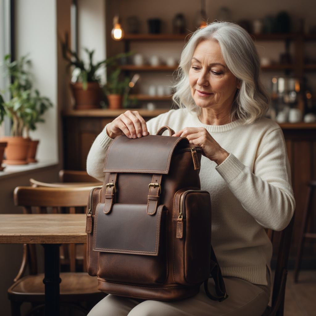 Mochila de couro Ellison