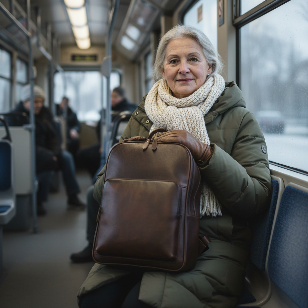 Mochila Bennett de couro