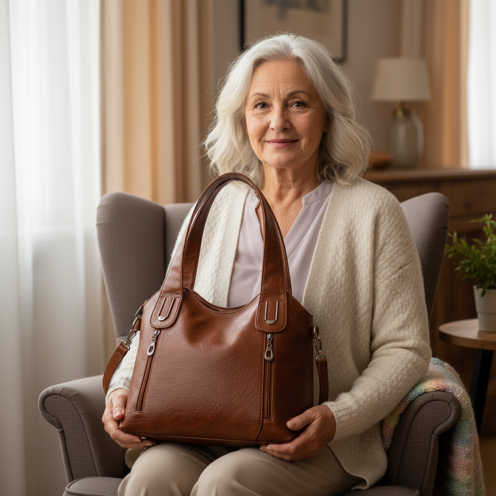 Bolsa de ombro retrô Emma