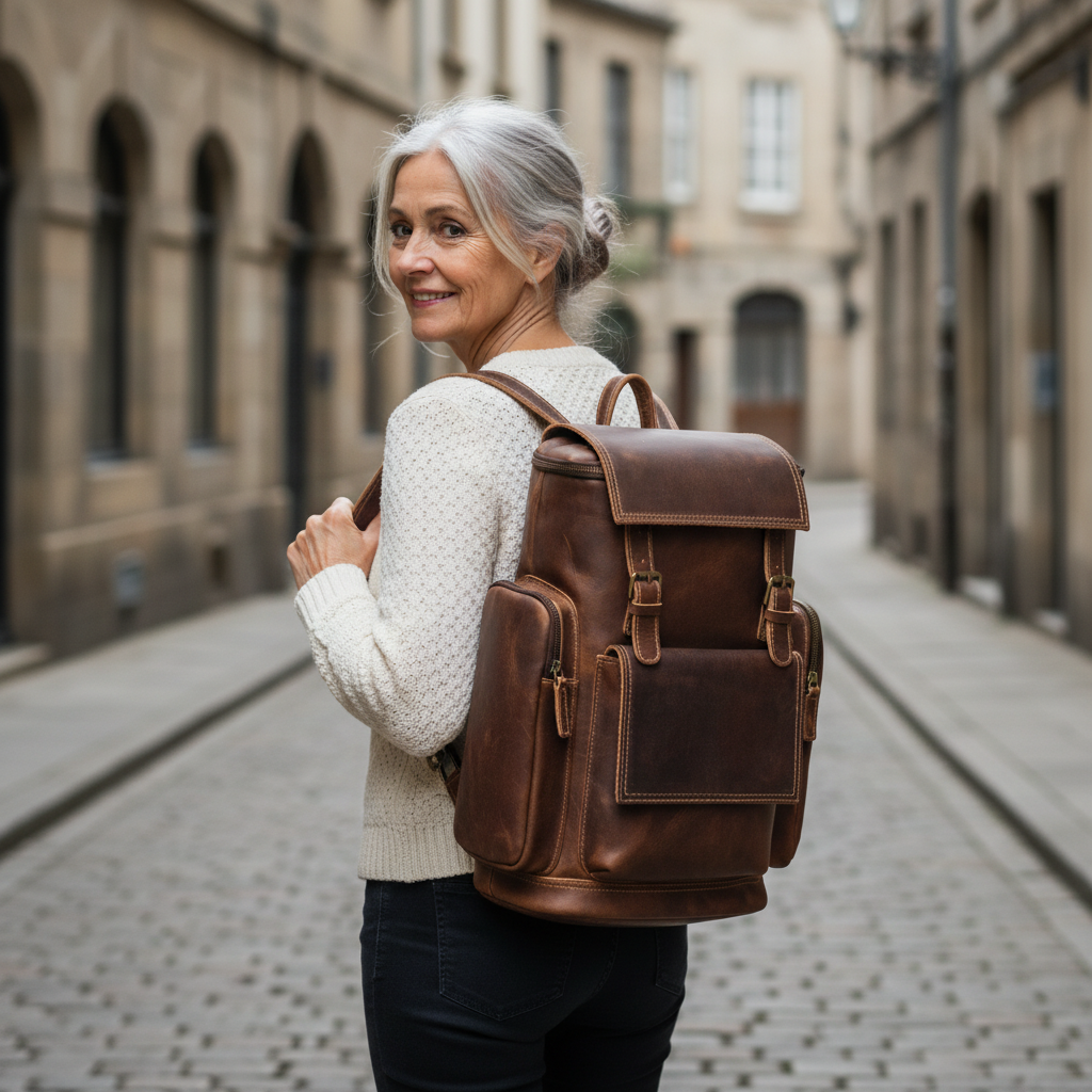 Mochila de couro Ellison