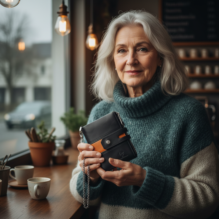 Carteira de couro Roque