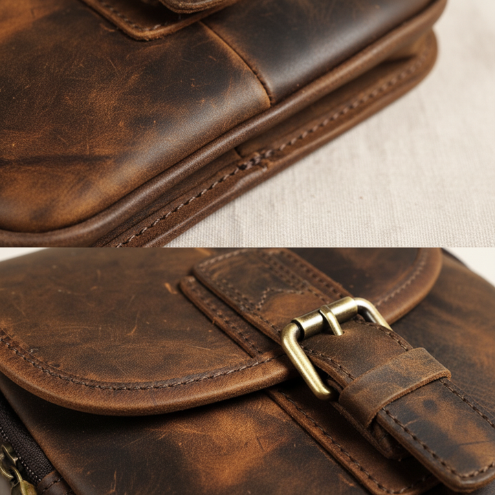 Nolan Bolsa de Ombro em Couro