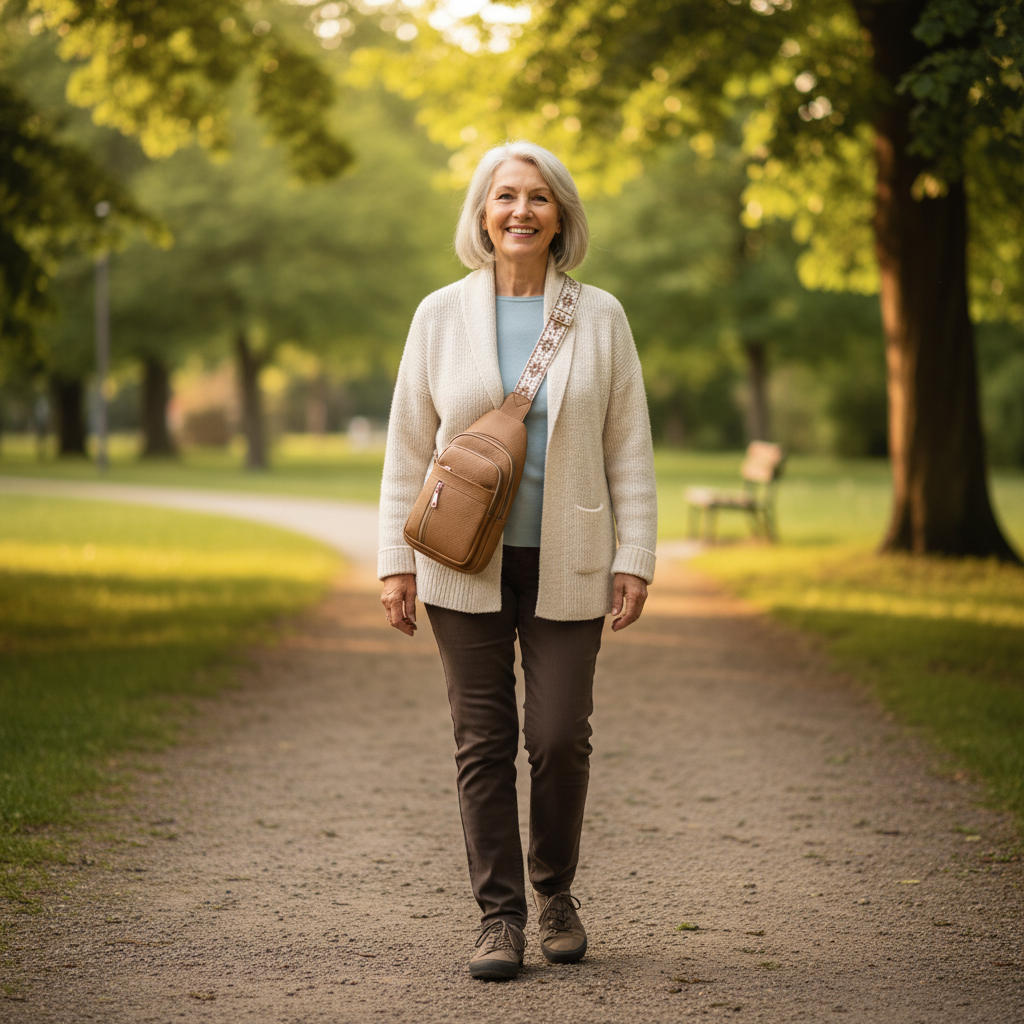 Bolsa peitoral avelã