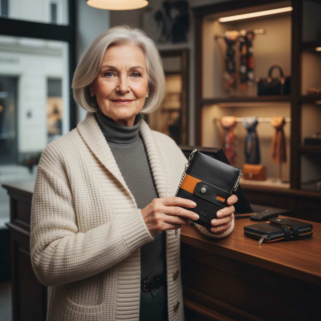 Carteira de couro Roque