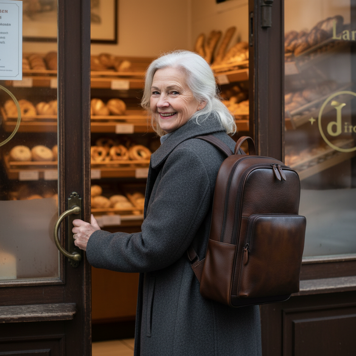 Mochila Bennett de couro