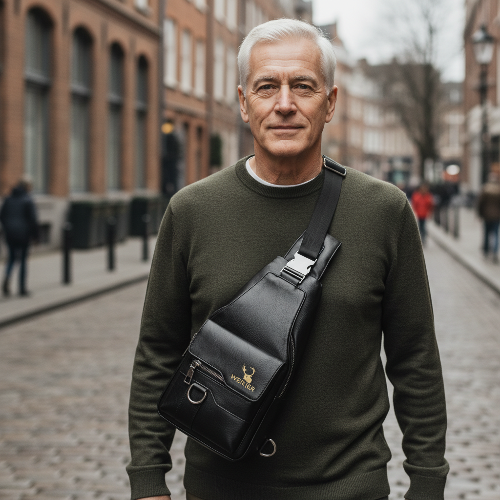 Noah Bolso Peitoral de Couro