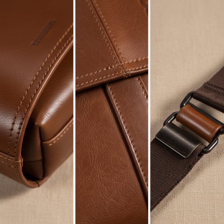 Colton Bolsa de Ombro em Couro