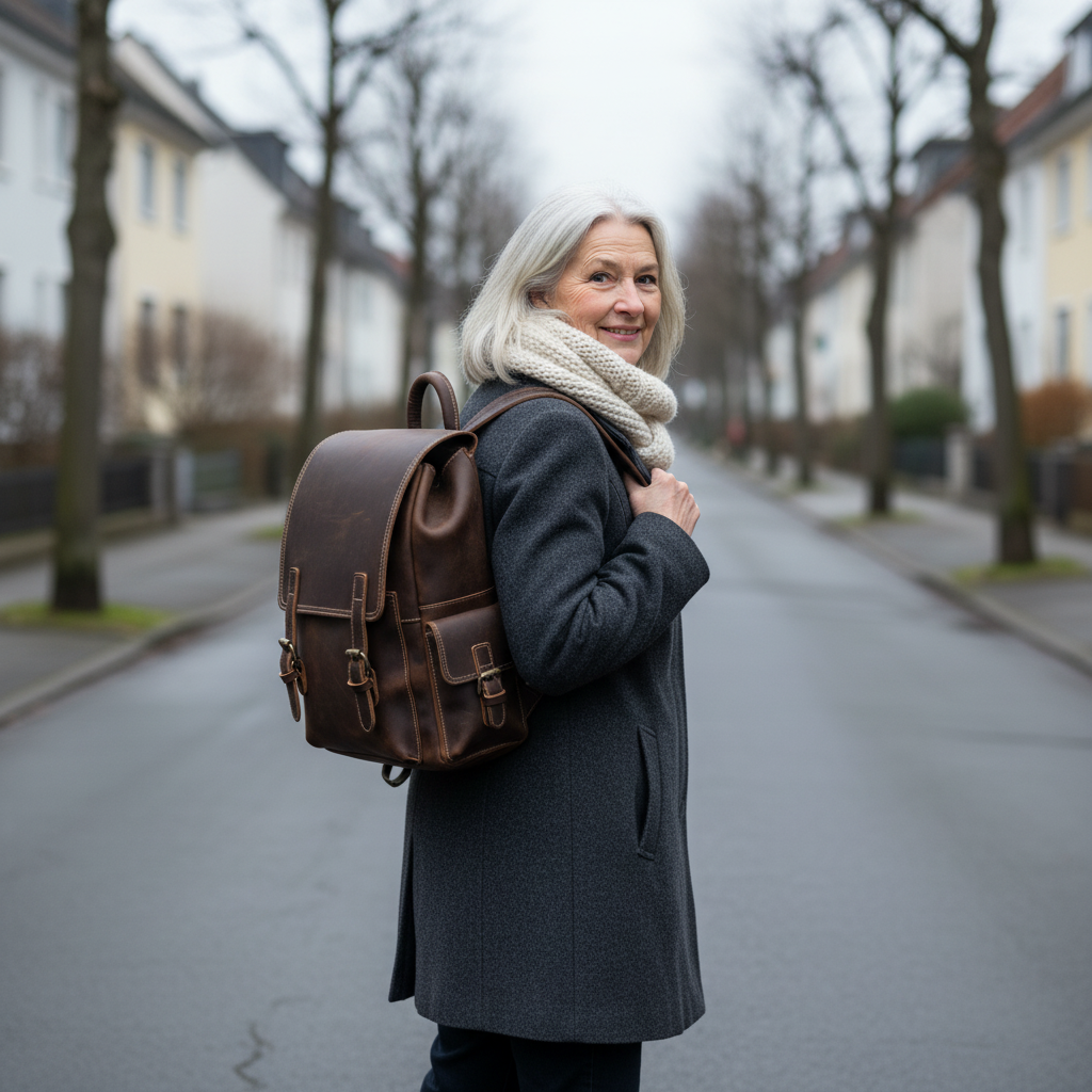 Mochila de couro Marcus