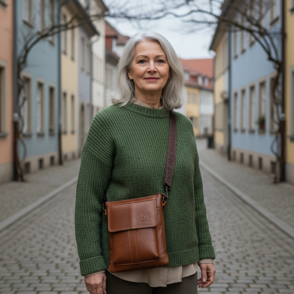 Colton Bolsa de Ombro em Couro