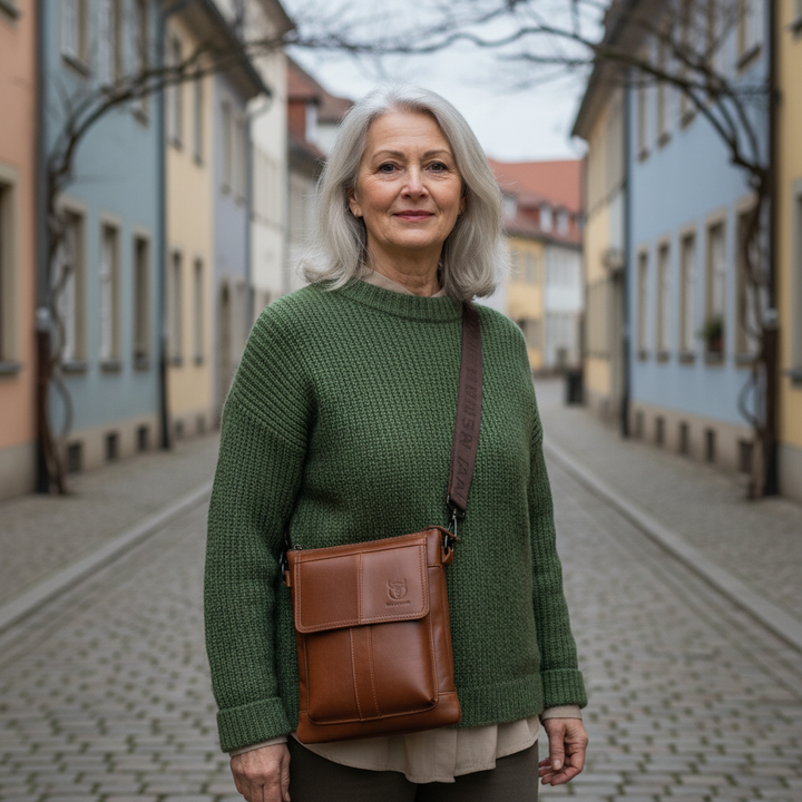 Colton Bolsa de Ombro em Couro