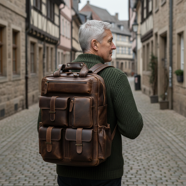 Ruben Mochila de couro