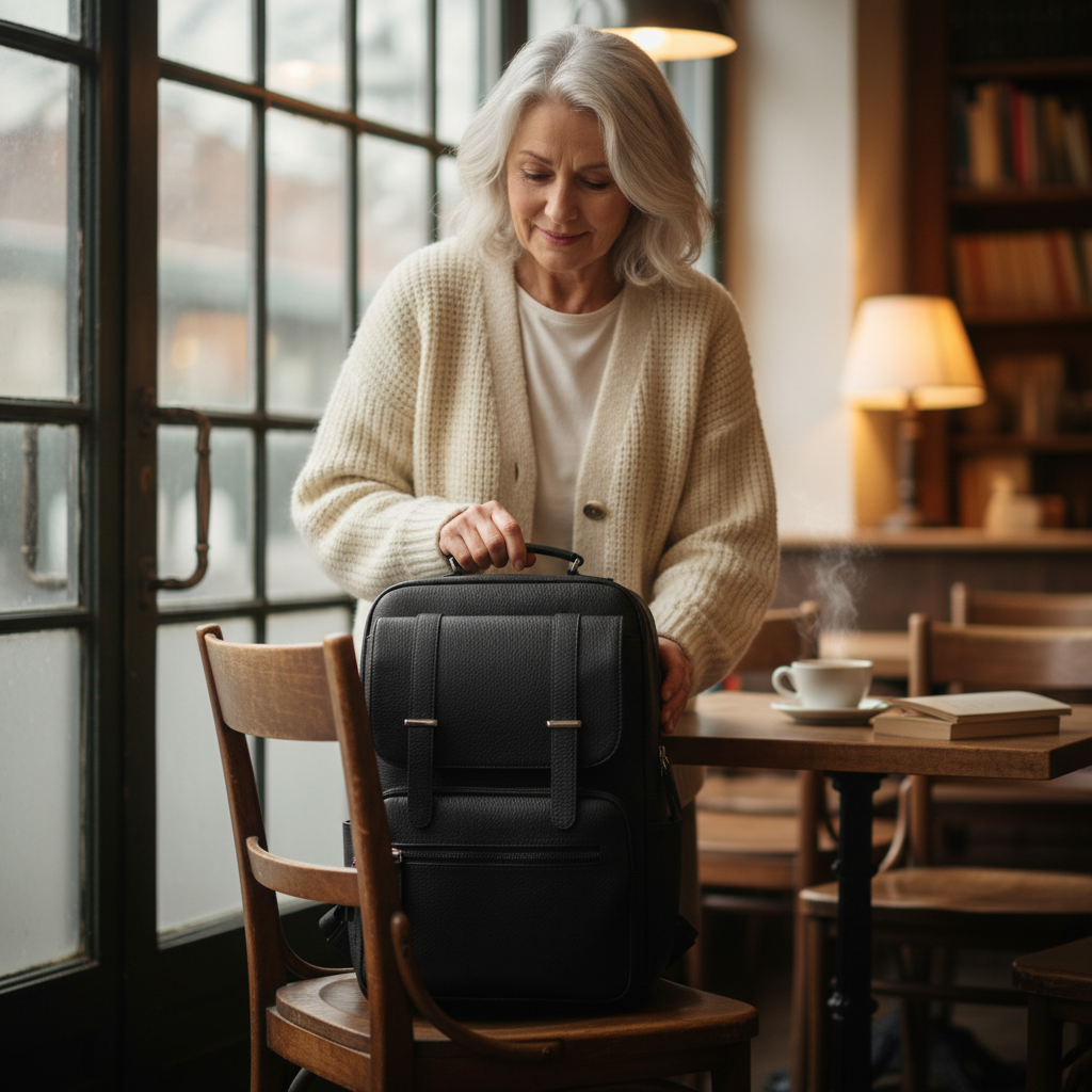 Mochila de couro Nathan