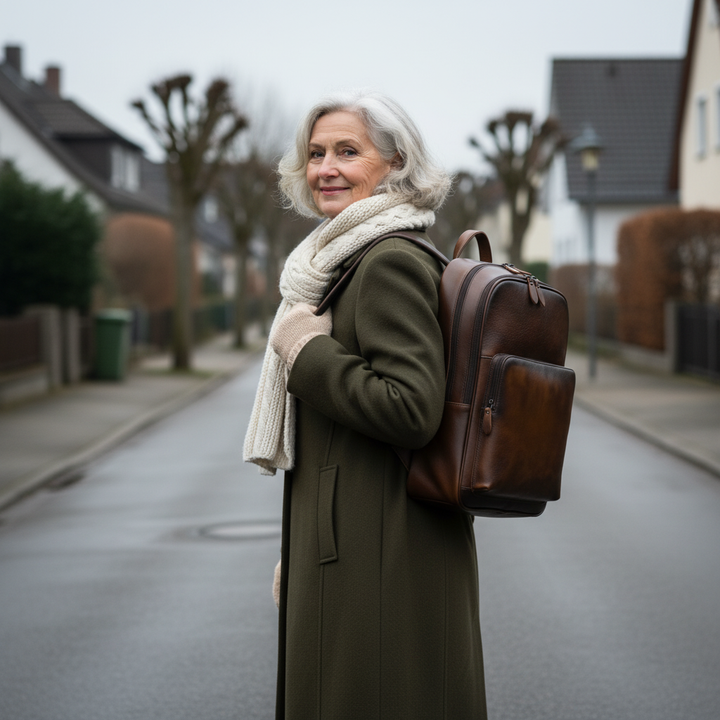 Mochila Bennett de couro